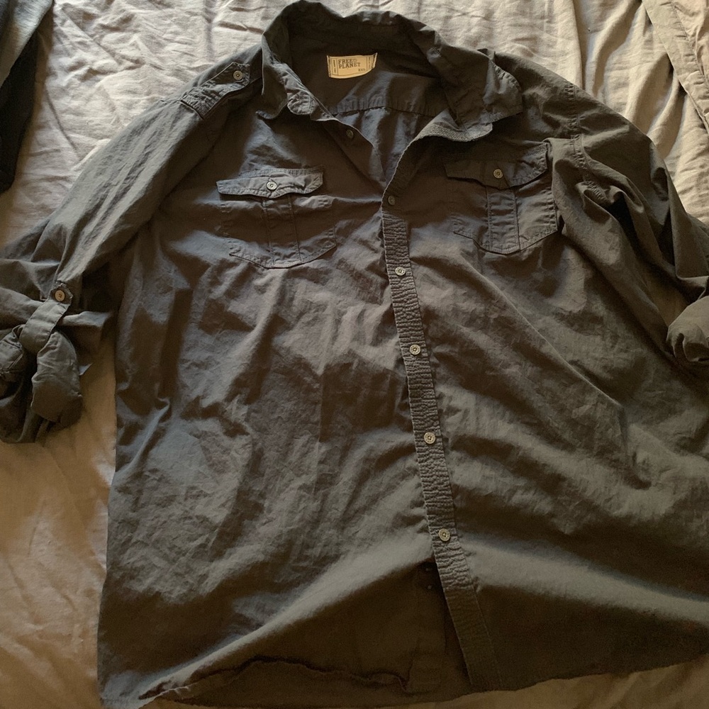 Free Planet button up shirt